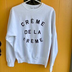 VINTAGE Port & Co.White Crewneck Sweatshirt